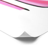 Pink Stiletto Shoe und Kiss Art Poster (Ecke)