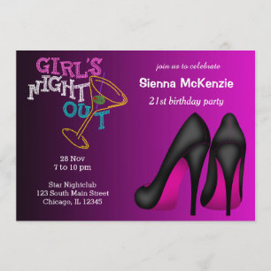 Pink Stilettos Geburtstag Einladung