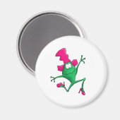 Pink Stilletto Happy Frog Magnet (Vorderseite/Rückseite)
