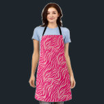 Pink Stilvolle Tiger Streifen Schürze<br><div class="desc">Moderne und lustige Schürze mit handgezeichneten Tigerstreifen in Rosa.</div>
