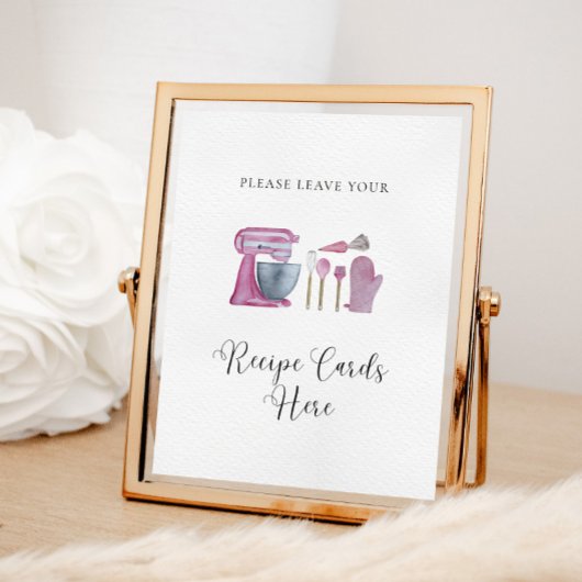 Pink Stock the Kitesurf Rezept Cards Brautparty Poster