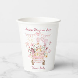 Pink Stomp und Roar Dinosaur Geburtstag Pappbecher