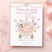 Pink Stomp und Roar Vierter Dinosaurier Geburtstag