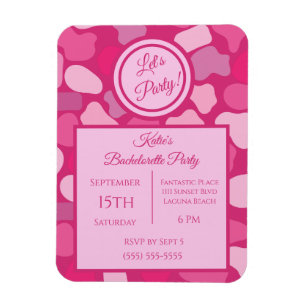 Pink Stone Pattern-Junggeselinnen-Abschied- Magnet
