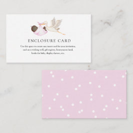 Pink Storch Custom Enclosure Card Begleitkarte