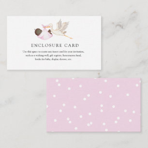 Pink Storch Custom Enclosure Card Begleitkarte