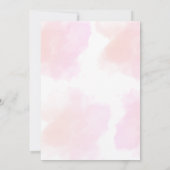 Pink Stork Baby Dusche Einladung (Rückseite)