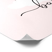 Pink Stork Baby Dusche Empfang Poster (Ecke)