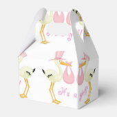 Pink Stork Baby Dusche Geschenkboxen Geschenkschachtel (Rückseite)