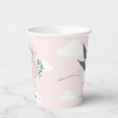 Pink Stork Baby Dusche Pappbecher (Links)