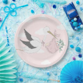Pink Stork Baby Dusche Pappteller (Party)