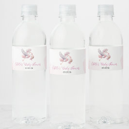 Pink Stork Cloud Baby Dusche Wasser Flasche Wasserflaschenetikett