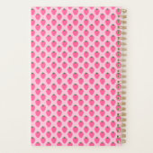 Pink Strawberries Planner, Cute Fruit Aesthetic Planer (Rückseite)