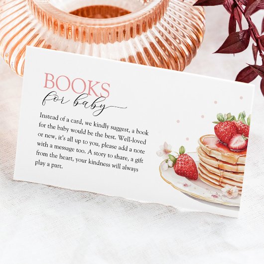 Pink Strawberry Baby Brunch Bücher für Baby Begleitkarte