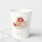 Pink Strawberry Baby Brunch Pappbecher (Vorderseite)