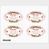 Pink Strawberry Baby Dusche Danke Sticker (Blatt)