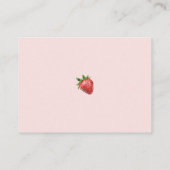 Pink Strawberry Baby Shower Books for Baby Begleitkarte (Rückseite)