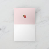 Pink Strawberry Baby Shower Dankeskarte (Innenseite)
