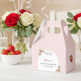 Pink Strawberry Baby Shower Geschenkschachtel