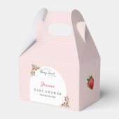 Pink Strawberry Baby Shower Geschenkschachtel (Vorderseite)