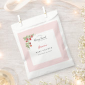 Pink Strawberry Baby Shower Geschenktütchen (Ausgeschnitten)