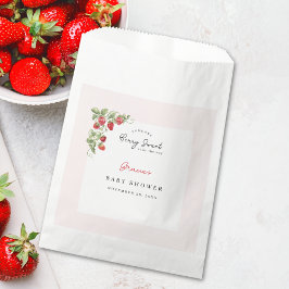 Pink Strawberry Baby Shower Geschenktütchen