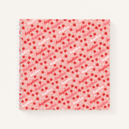 Pink Strawberry Custom Notebook Journal Notizblock
