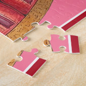 Pink Strawberry Fraisier Cake French Pastry Köche Puzzle (Seite)