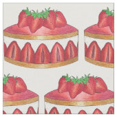 Pink Strawberry Fraisier Cake French Pastry Köche Stoff (Nahaufnahme)
