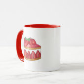 Pink Strawberry Fraisier Cake French Pastry Köche Tasse (Vorderseite Links)