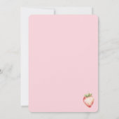 Pink Strawberry Fruit Birthday Einladung (Rückseite)