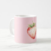 Pink Strawberry Fruit Kaffeetasse (Vorderseite Links)