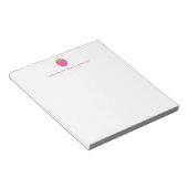 Pink Strawberry Fruit Personalized Stationery Notizblock (angewinkelt)