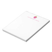 Pink Strawberry Fruit Personalized Stationery Notizblock (Rotiert)