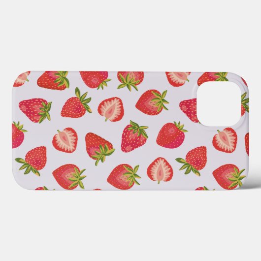 Pink Strawberry iPhone Case (Rückseite (Horizontal))