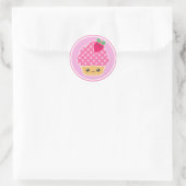 Pink Strawberry Kawaii Cupcake Stickers (Tasche)