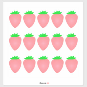 Pink Strawberry Pattern Baby Dusche Geburtstagspar Aufkleber