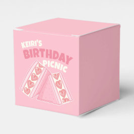 Pink Strawberry Sandwich Birthday Picnic Party Geschenkschachtel
