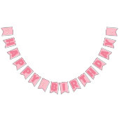 Pink Strawberry Sandwich Happy Birthday Wimpelkette (Alle)