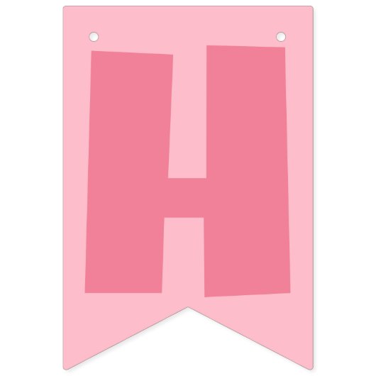 Pink Strawberry Sandwich Happy Birthday Wimpelkette (Zweite Fahne)