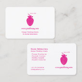 PINK STRAWBERRY Simple Modern Logo . Visitenkarte (Vorne/Hinten)