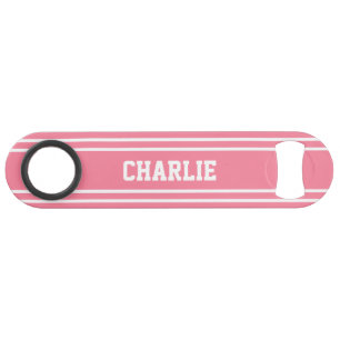Pink Streifen benutzerdefiniertes Monogramm Flasch Speed Flaschenöffner