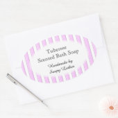 Pink Streifen Custom Soap or Recicker Ovaler Aufkleber (Umschlag)