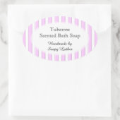 Pink Streifen Custom Soap or Recicker Ovaler Aufkleber (Tasche)