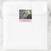 Pink Streifen Muster Sticker Design Personalisiert (Tasche)
