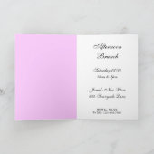 Pink Streifen nach Bedarf geflochtene Einladung (Innenseite)