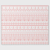 Pink Strick Sweater Muster Weihnachtswrapping Papi Geschenkpapier (Flach)