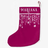 Pink String Lights Kleiner Weihnachts-Strumpf Kleiner Weihnachtsstrumpf (Rückseite)