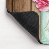 Pink String Lights & Mason Jar Blume Rustikales Ho Mousepad (Ecke)