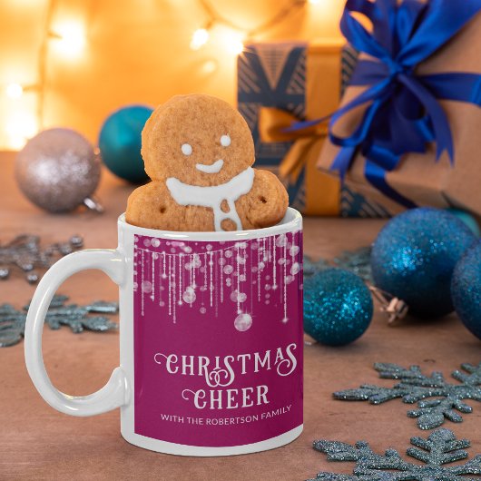 Pink String Lights Weihnachts-Party Kaffeetasse